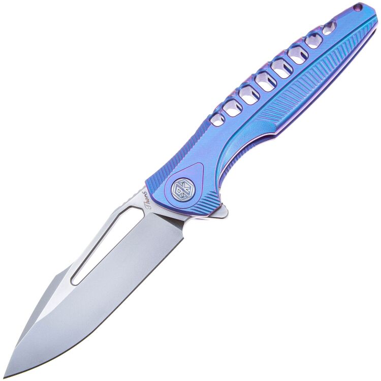 Нож Rike Knife Thor5 сталь M390 рукоять Blue Ti